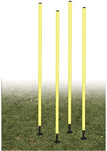 Juego de postes de agilidad para exteriores amarillo