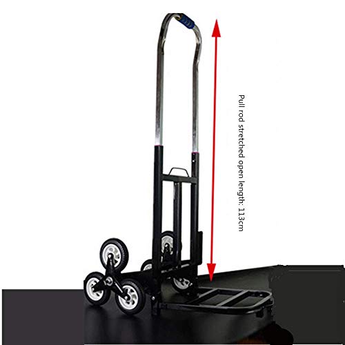 Carretilla de mano plegable 62x36x91 cm negra miniatura 5