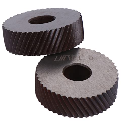 Lurrose Utensile Per Zigrinatura a Doppia Ruota Diagonale, Set Di Zigrinature a Passo Lineare in Acciaio, Strumento Di Godronatura Per Tornio, 2 Pezzi Per Lavorazione Superficie Antiscivolo