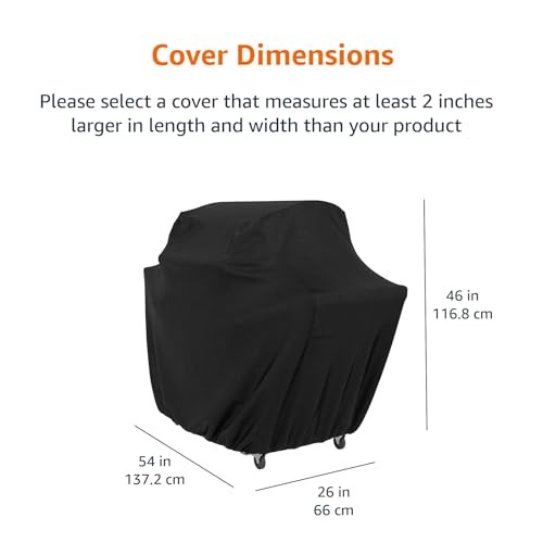 Amazon Basics Gasgrill-Abdeckhülle, für Außenbereich, wasserabweisend, 137 x 66 x 117 cm (L x B x H), Schwarz