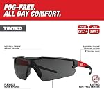 Milwaukee Anti-Fog Safety Glasses Tinted Lens Black/Red Frame 1 pk