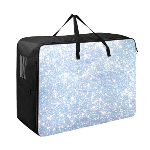 Pearl Glitter Storage Bag, 27.5x19.7x11 In, Collapsible Moving Bags Zippered Storage Bags for Moving Essential