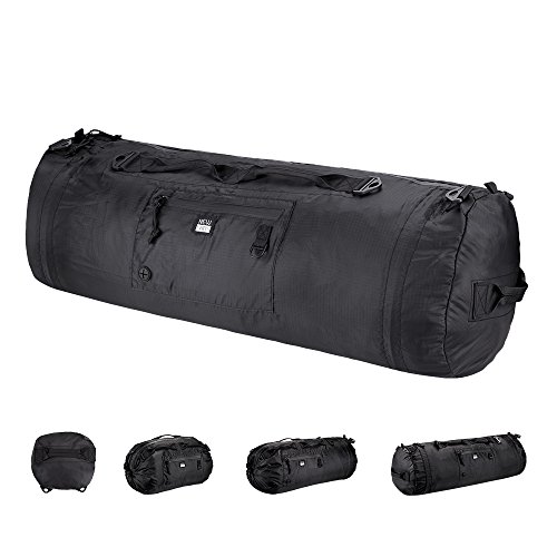 NEW LABS Ultralight Waterproof Portable Adjustable Travel Duffel Bag with Reflector for Outdoor Sports