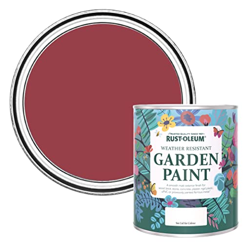 Rust-Oleum Red Mould Resistant Garden Paint in Matt Finish - Soho 750ml