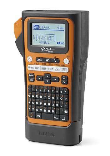 Brother P-Touch E310BTVP professionelles Beschriftungsgerät für 18 mm breite TZE-Schriftbänder und 11,2 mm breite HSe-Schrumpfschläuche, Thermotransferdruck