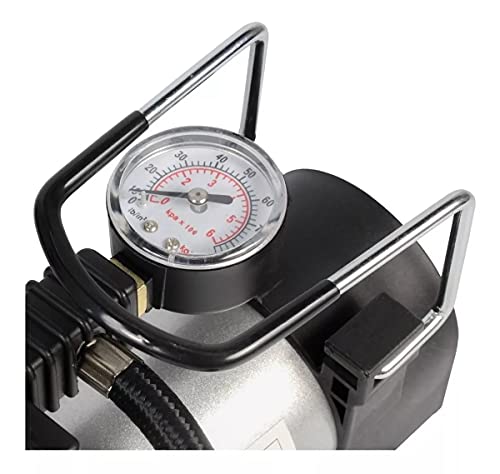 Compressor De Ar 12v 240 Psi Automotivo com 3 Bicos Adaptadores para Pneu de Carro Moto Bicicleta Bo