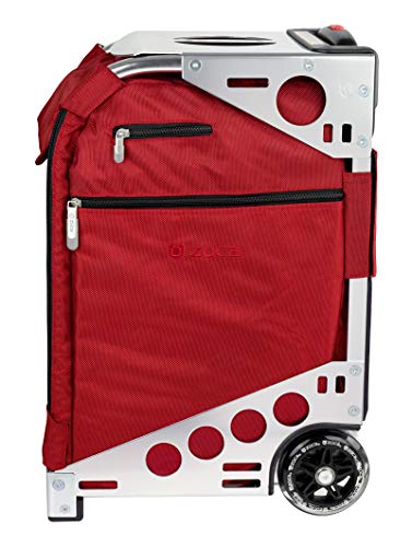 ZUCA Pro Artist Case - Ruby Red Bag and Silver Frame, with 5 Vinyl Utility Pouches and a Travel Cover