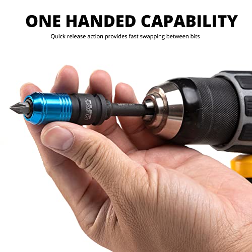 Image of NEIKO 30285A Impact Wrench Adapter, 3 /8 inch Drive Female to 1 /4 inch Hex Converter, Quick Release, Quick Change Chuck, Square to Hex Bit Adapter, Impact Drill Adapter, Cr-Mo Steel Ratchet Wrenches Drivers