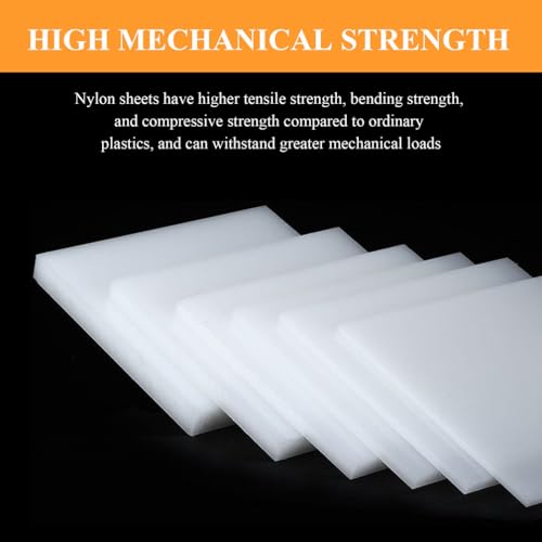 Placa cuadrada nylon PA66 blanco 200x250 mm industrial 3