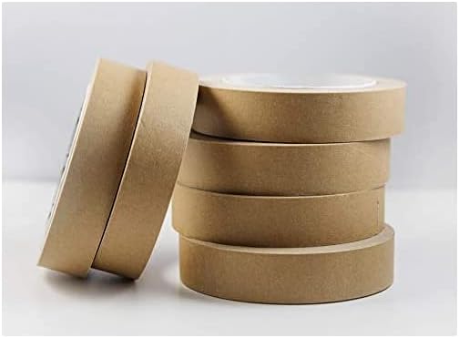 6X 25mm x 50m Framer's Tape - Brown Masking Tape, Self-Adhesive Kraft Paper Material, Ideal for Picture framing, Masking, Decorating and or Packaging - Eco-Friendly - 100% Recyclable - Vegan(2) (6)