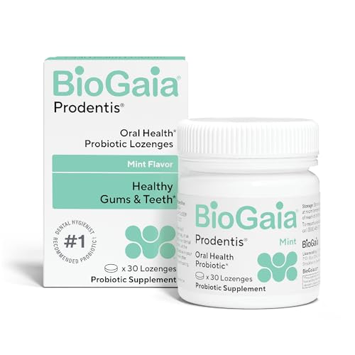 BioGaia Prodentis | Oral Probiotics | Promotes Healthy Gums & Teeth | Defends Against Bad Breath & Dental Problems | Improves Oral Health | Mint Flavored | 30 Dental Probiotic Lozenges