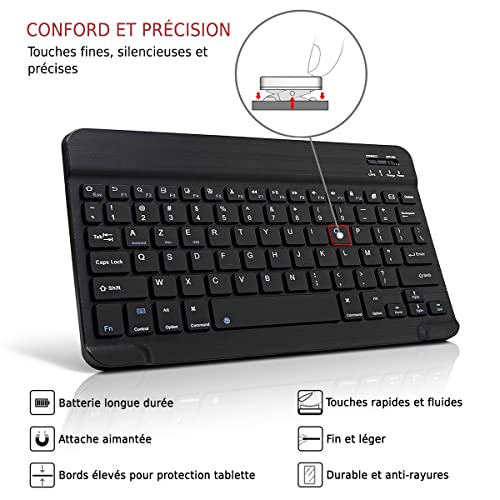Clavier AZERTY Bluetooth coque housse tablette Teclast 2K 11 pouces - 6