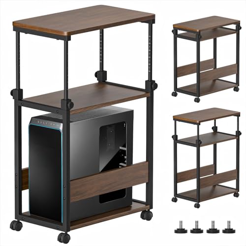 パソコンワゴン pcラック 昇降式 幅35×奥行60×高さ67～95cm 41vhDolJcuL.jpg