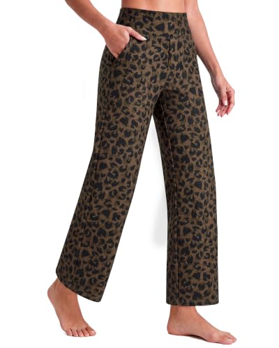 Image of G4Free EverGoing Wide Leg Ankle Pants for Petite Women with Pockets Stretch