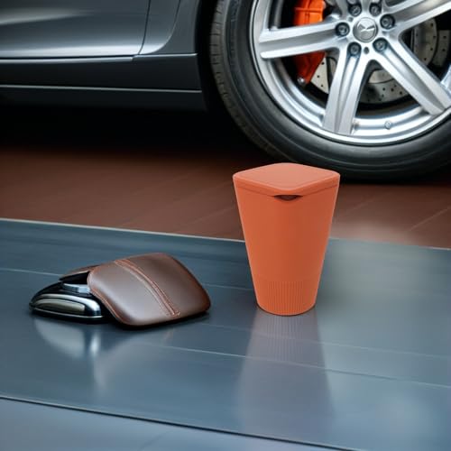 Poubelle voiture orange étanche idéale pour les voyages en famille et trajets - 5