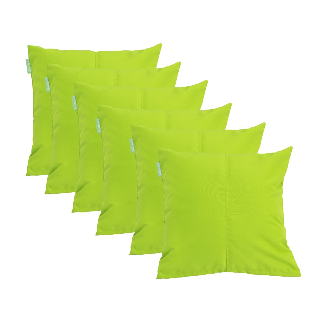 Gardenista Lime Large Garden Scatter Cushion | Water Resistant Hollowfibre Filled Outdoor Seating Furniture Pillow | Great For Patio Rattan Chairs | Comfy & Lightweight (6, )