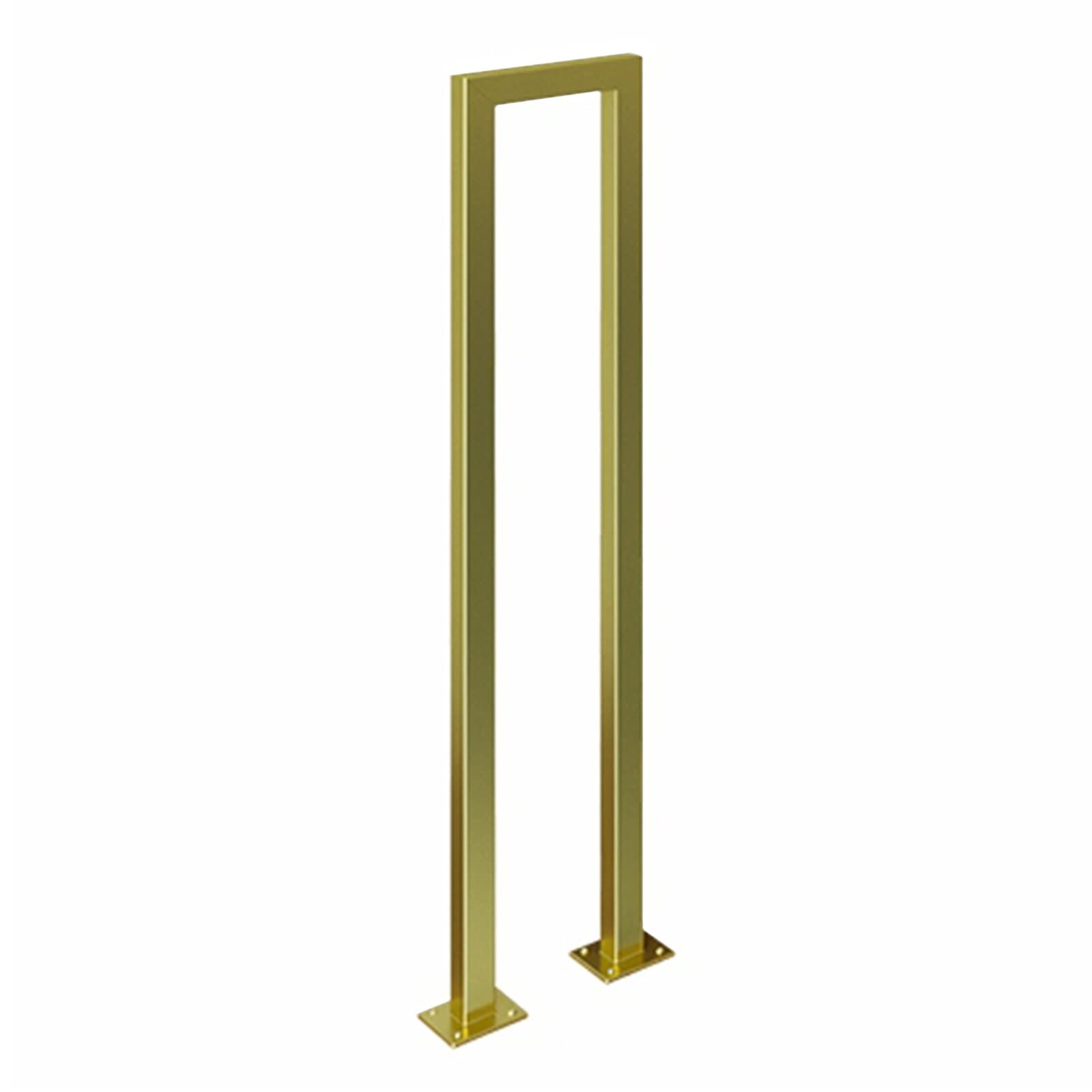 Main courante en U pour escalier intérieur et extérieur en fer forgé doré