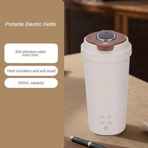 Hervidor eléctrico portátil acero inoxidable 500 ml miniatura 3