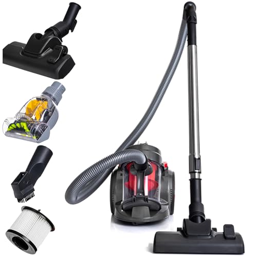 Lehmann LHOCV-7018 Tinosa Aspirateur sans Sac Cyclonique, 4000 W, Aspirateur Puissant avec Une Grande Puissance d&rsquo;aspiration, HEPA Filtre, Compact et Léger, Réservoir à Poussière 1,8 L