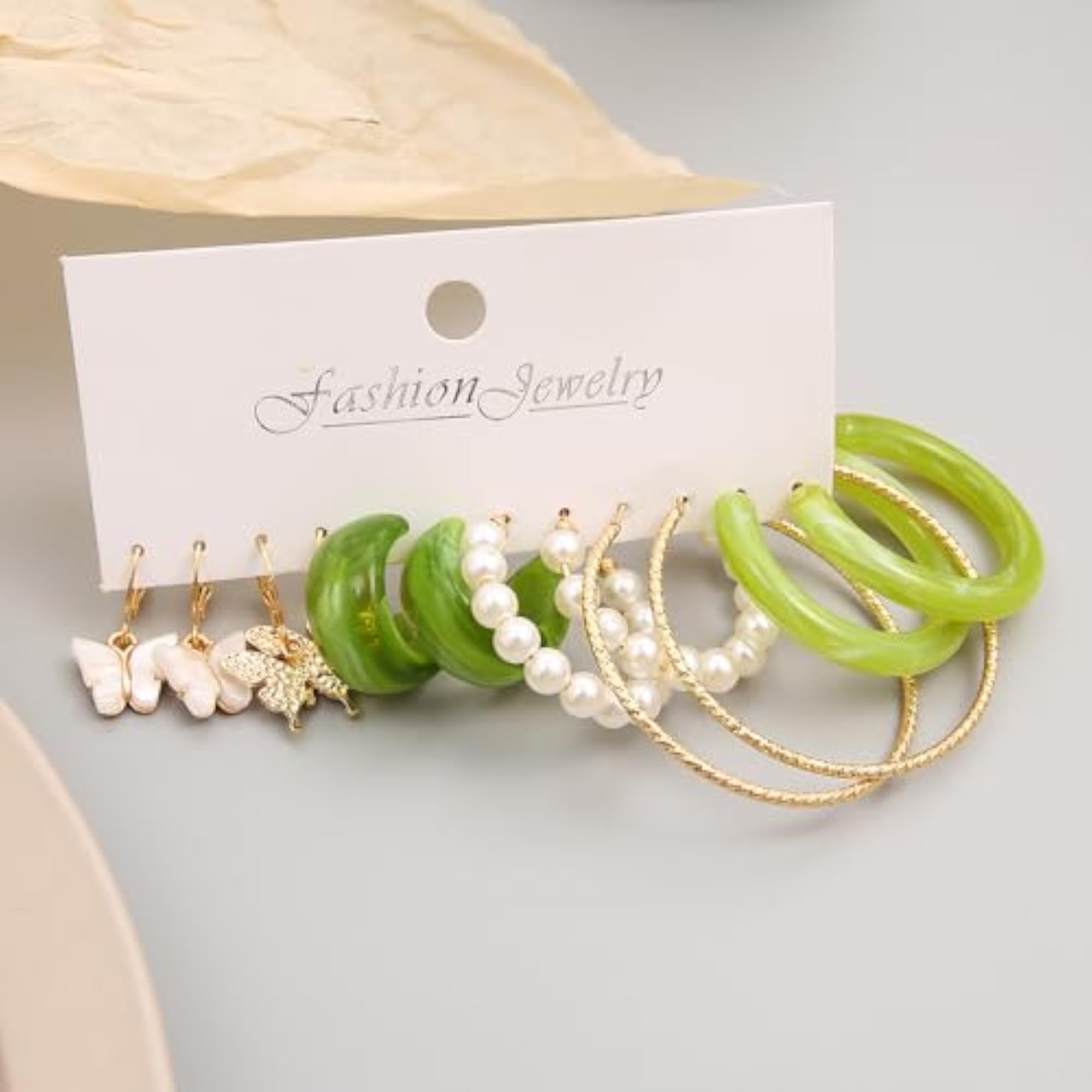 6 Pairs Stylish Hoop Earrings for Men and Women
