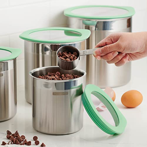 Image of Tramontina 4-Pc Food Storage Containers with Silicone Lids - Mint Green
