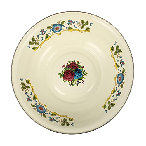 IMIKEYA Cuenca Con Esmaltado Lavabo De Cocina Lavabo De Almacenamiento De Esmalte Antiguo Utensilios De Cocina Antiguos Esmalte Para El Hogar Lavabo Esmaltado Retro Lavabo