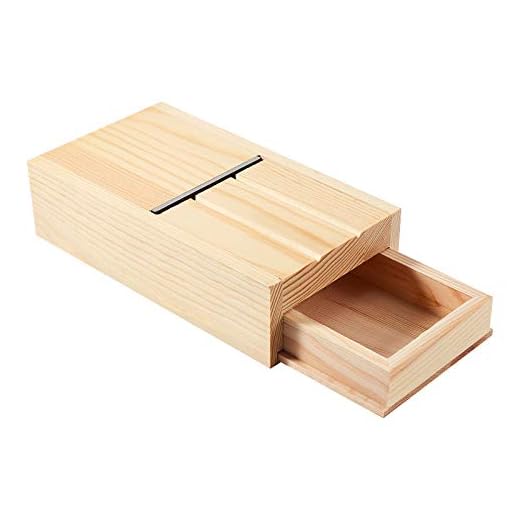 PandaHall Cortador de jabón, caja de cajones de madera, herramienta de recorte de jabón, para jabones y velas hechos a mano, para hacer jabones y velas