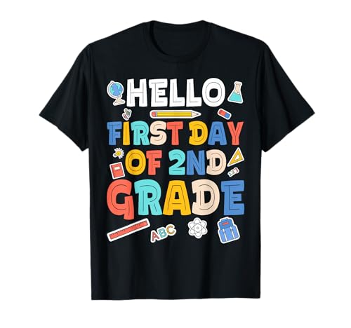 Hello First Day Of 2nd Grade Camiseta Regreso a la Escuela Regalo Camiseta