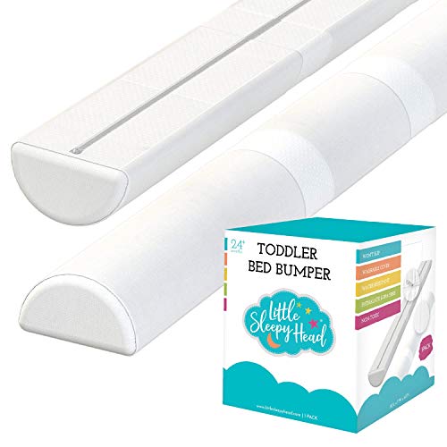 Little Sleepy Head Bed Bumper For Toddlers | Toddler Bed Rail | Baby Bed Rail With Soft Cover | Foam Safety Rail With Stay-Put Cover | Twin Bed Bumper For Toddlers For Home Or Rv (1-Pack) #TOP25