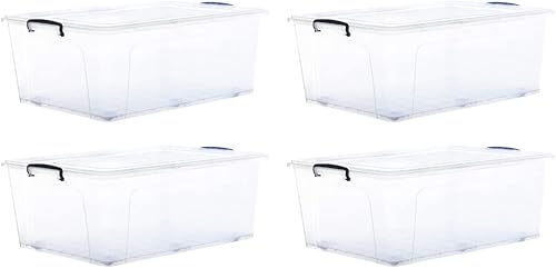 Miniatura 46 de Superio Cajas de almacenamiento transparentes con tapas, contenedores de plástico de 8.75 cuartos de galón para organizar, cajas apilables, sin BPA,