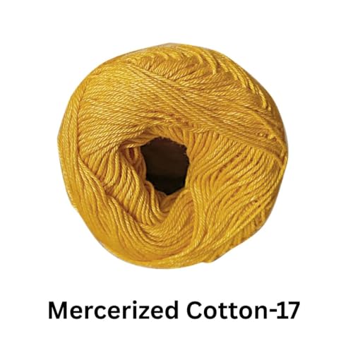 Image of VCR 4 Ply Golden Brown 100% Mercerized Cotton Yarn, 60 Grams Hank, 190 Meters Length, Cotton Combed Ball, Smooth and Glossy Crochet Yarn for Crochet and Knitting, Pack of 1, Suitable for DIY Crafts