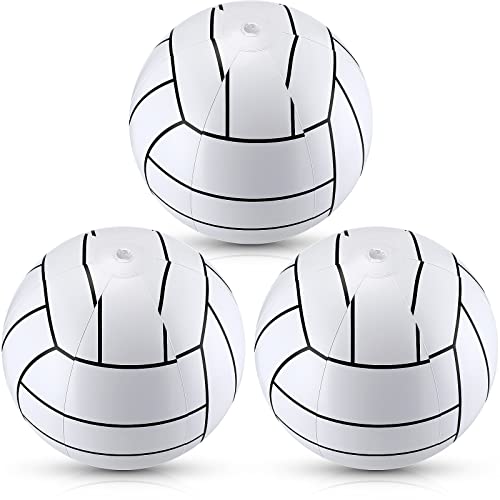 Jerify 12 Inch Inflatable Volleyball Beach Ball, PVC Material, 3 Pieces, Perfect for Kids and Adults, Ideal for Parties and Summer Activities