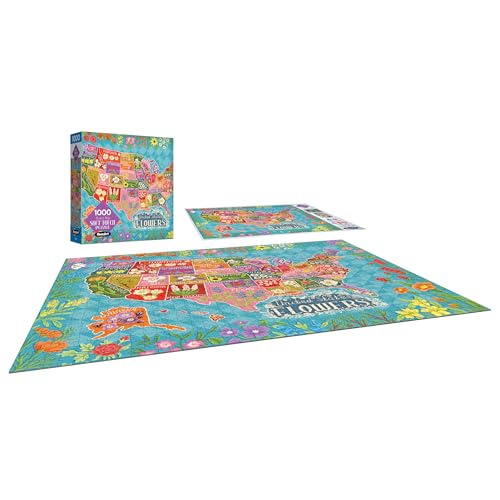 RoseArt - Soft Touch - Flower Map - 1000 Piece Jigsaw Puzzle for Adults by RoseArt - Image 3