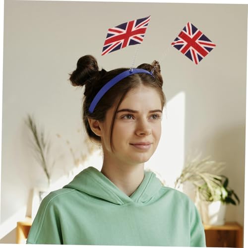 Bandeau Union Jack 3D taille unique élastique pour supporter de foot et fête déguisée