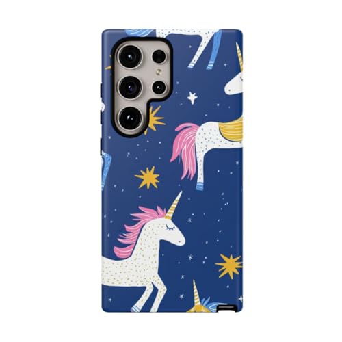 Coque Samsung Galaxy S24 Ultra bleu licorne pour le quotidien