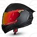 CRUIZER Casco Integrale moto Omologato visiera singola Trasparente + specchiata...