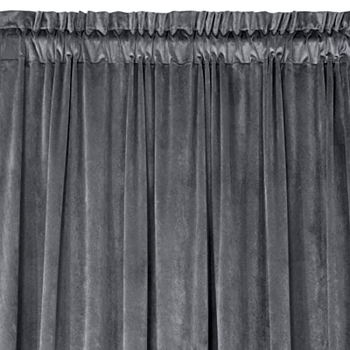Eurofirany Design91 ROSA Soft Plain Opaque Velvet Curtain with Rufflette Tape For Rail, 1 Unit - Image 2