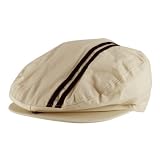 Morehats Men's Women's Unisex 100% Cotton Sweat Proof Mesh Lined Double Striped Newsboy Cap Gatsby H