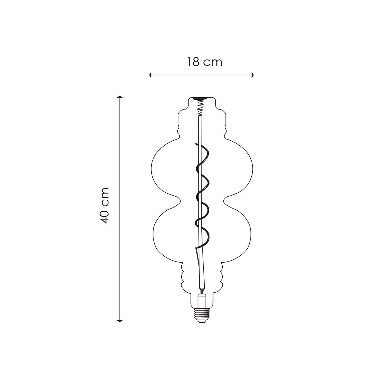 home sweet home collection Edison Vintage E27 | LED-Filament-Leuchtmittel Spiral | Ambra | Dimmbar | 4W 280lm 2700K | warmweißes Licht | für E27-Fassungen