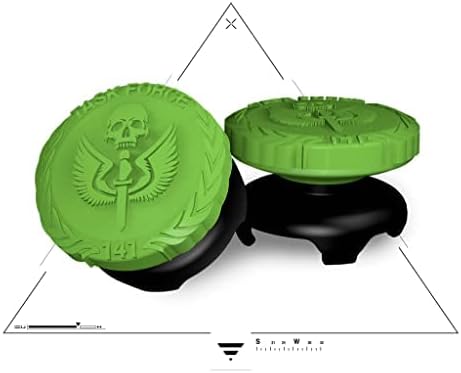 KontrolFreek Call of Duty: Modern Warfare II Performance Thumbsticks for PlayStation 4 (PS4) and PlayStation 5 (PS5) | 2 High-Rise, Hybrid/Flat | Black/Green - Image 2
