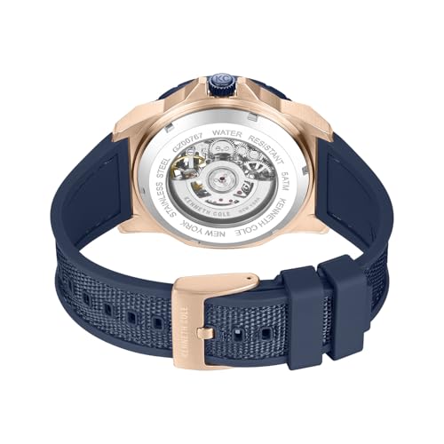Image of Kenneth Cole Automatic Analog Blue Dial Blue Silicon Strap Watch for Men - KCWGZ0076702MNW