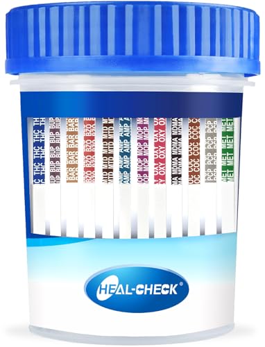 6 Pack Multi Drug Urine Test Cup 12 Panel with Temperature Strip,Testing 12 Different Drugs,Instant Multi Panel Drug Screening Test Kit