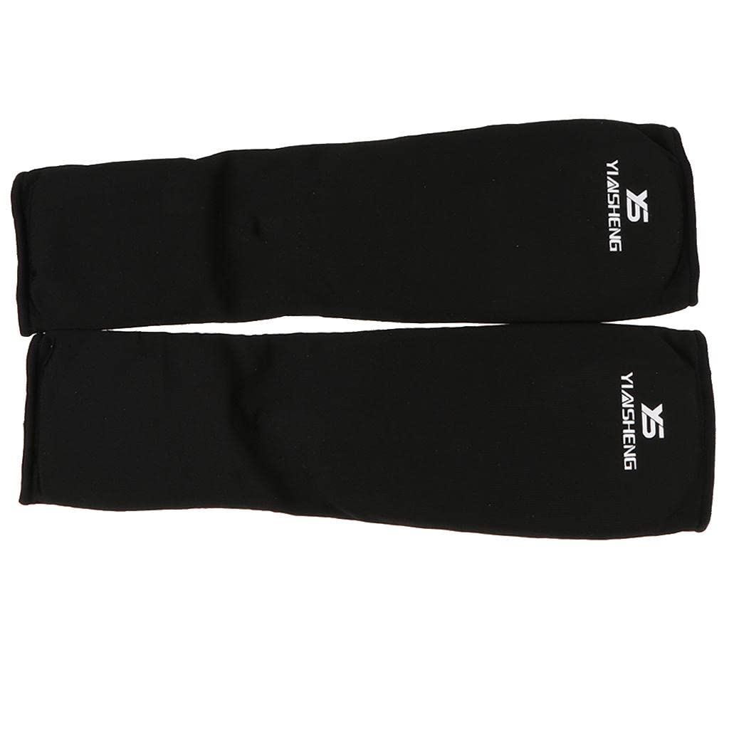 Oshhni 2 Pièces Protège-Tibias Protège-Pieds Pads de Jambe Taekwondo Kickboxing Mousse Épaisse Matériaux Confortables pour Éviter Les Blessures Adapté Aux