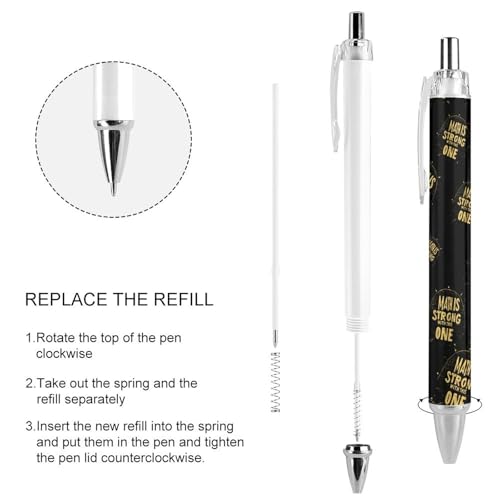 Bolígrafo retráctil negro de punta fina de 0.5 mm que no se mancha 4