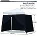 ABCCANOPY Slant Leg Side Wall 10x10ft base/8x8ft top, Black (4 Walls Only, NOT Including Frame and Top)