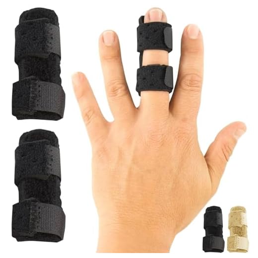Vive Finger Splint (2 Pack) - Universal Finger Straightener - Broken and Trigger Finger Splints - Finger Brace for Arthritis pain and Support - Sprain Relief for Middle, Index, Ring, Pinky Fingers (Black)