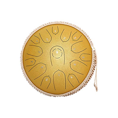 YYDS New Steel Tongue Drum 15 Notes14 Inch, Hand Drum Percussion Instrumen for Beginners and Music Lovers Exquisite Professional Instrument Kit