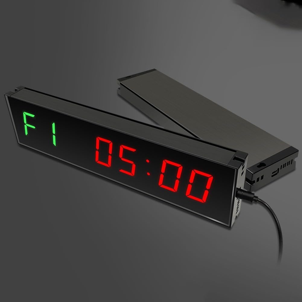 Temporizador digital de gimnasio de 1.5 pulgadas LED reloj de intervalo