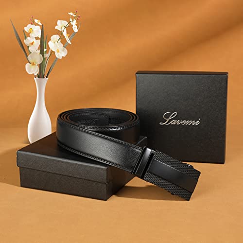 Image of Lavemi Men's Real Leather Ratchet Dress Belt with Automatic Buckle,Elegant Gift Box