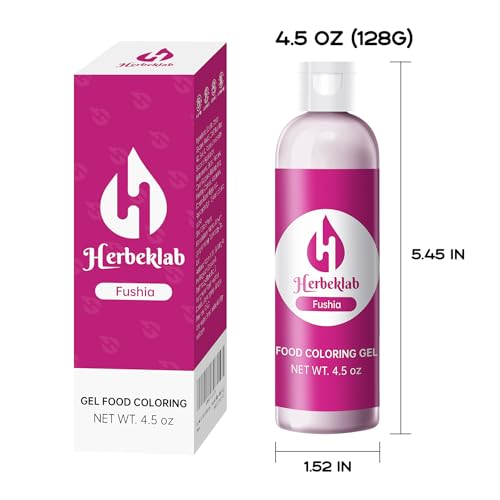 Image of Fushia Gel Food Coloring - 4.5 oz Professional Grade Concentrated Food Dye, Gel Based Coloring for Icing, Baking, Cake Decorating & Cookies